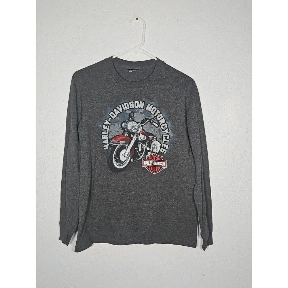 Harley Davidson Youth L Motorcycle Long Sleeve T Shirt North Carolina